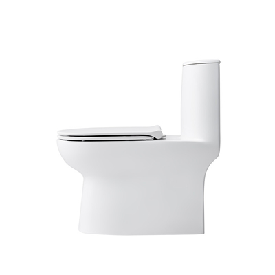 0.9Gpf One Piece Toilets Elongated 12" Rough In Size Easy To Clean