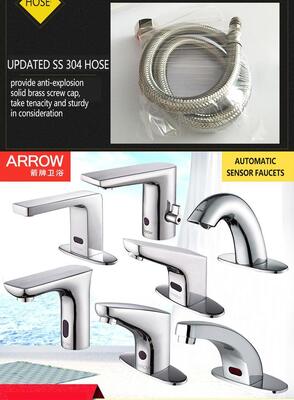 Modern Infrared Sensor Faucet with Ceramic Valve Core and Brass Main Body for Single Hole Mount