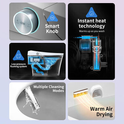 ARROW Smart Toilet with Siphon Flushing Heated Seat and Nozzle Self-cleaning Modern Intelligent Bidet Toilet