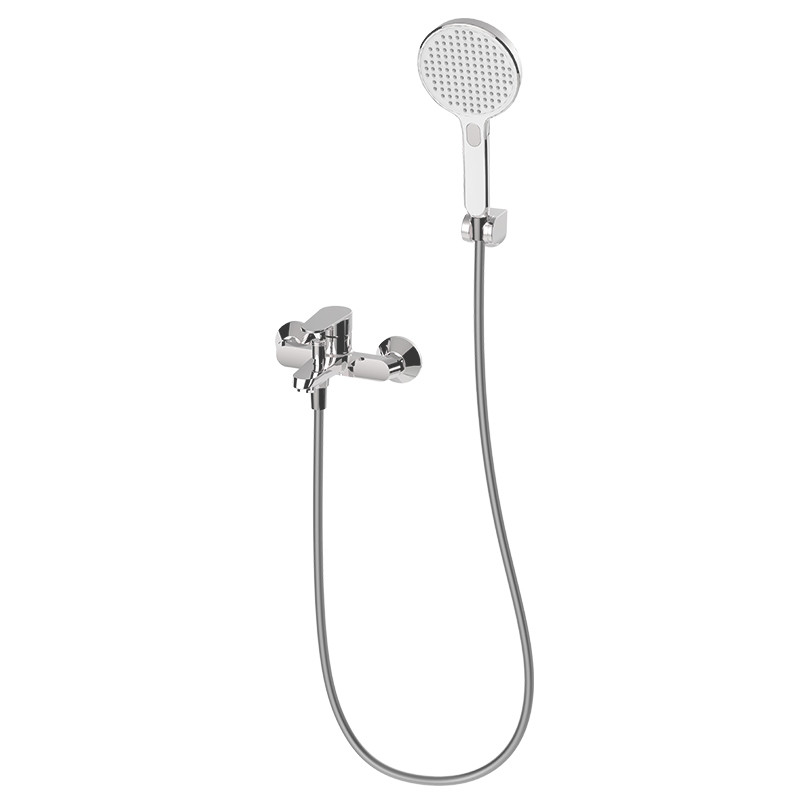 Handshower Factory Supply Wall Mounted Round Shape Hand Shower ABS With Faucet Household