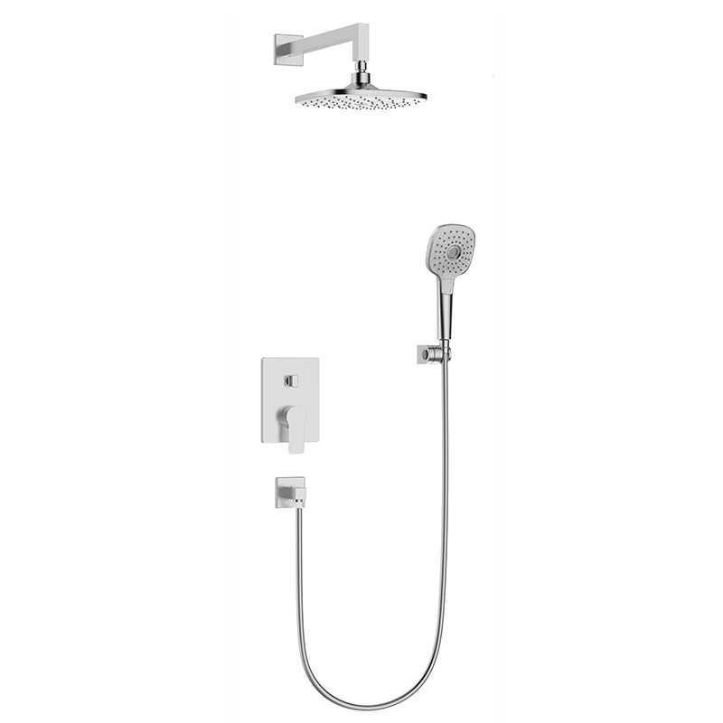 Concealed Bathroom Shower Set Wall Mounted Toilet Hidden Bathtub Round Rain Shower Faucet Set